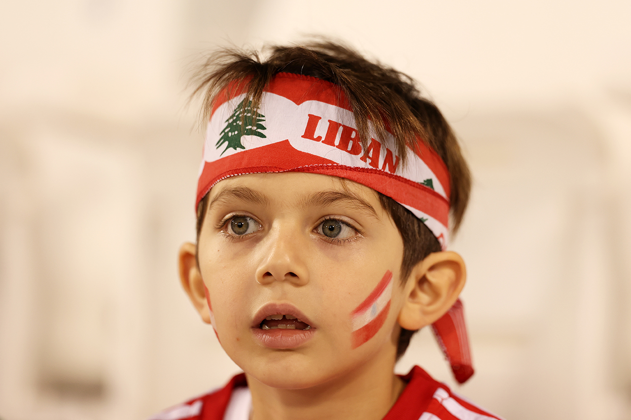Un jeune supporter du Liban à la Coupe d'Asie